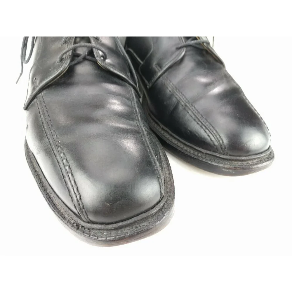 Mens ALLEN EDMONDS Oxford HILLCREST BLACK Leather Shoes Size 10 D Made In USA